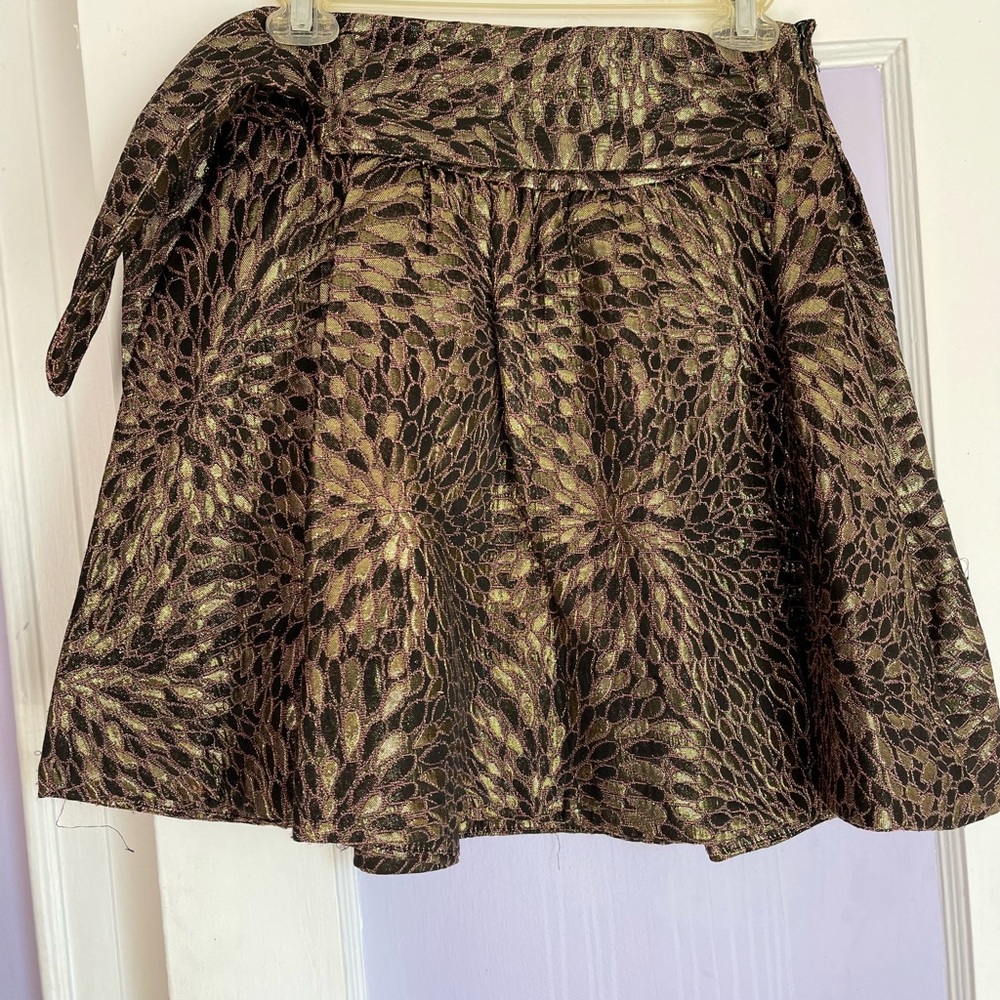 Vintage Zara black and gold circle skirt size M